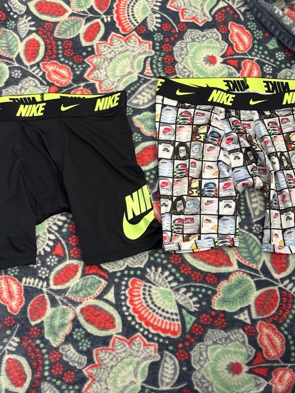 Nike Boxer Briefs Duo — Black & Neon Yellow with Printed Pair